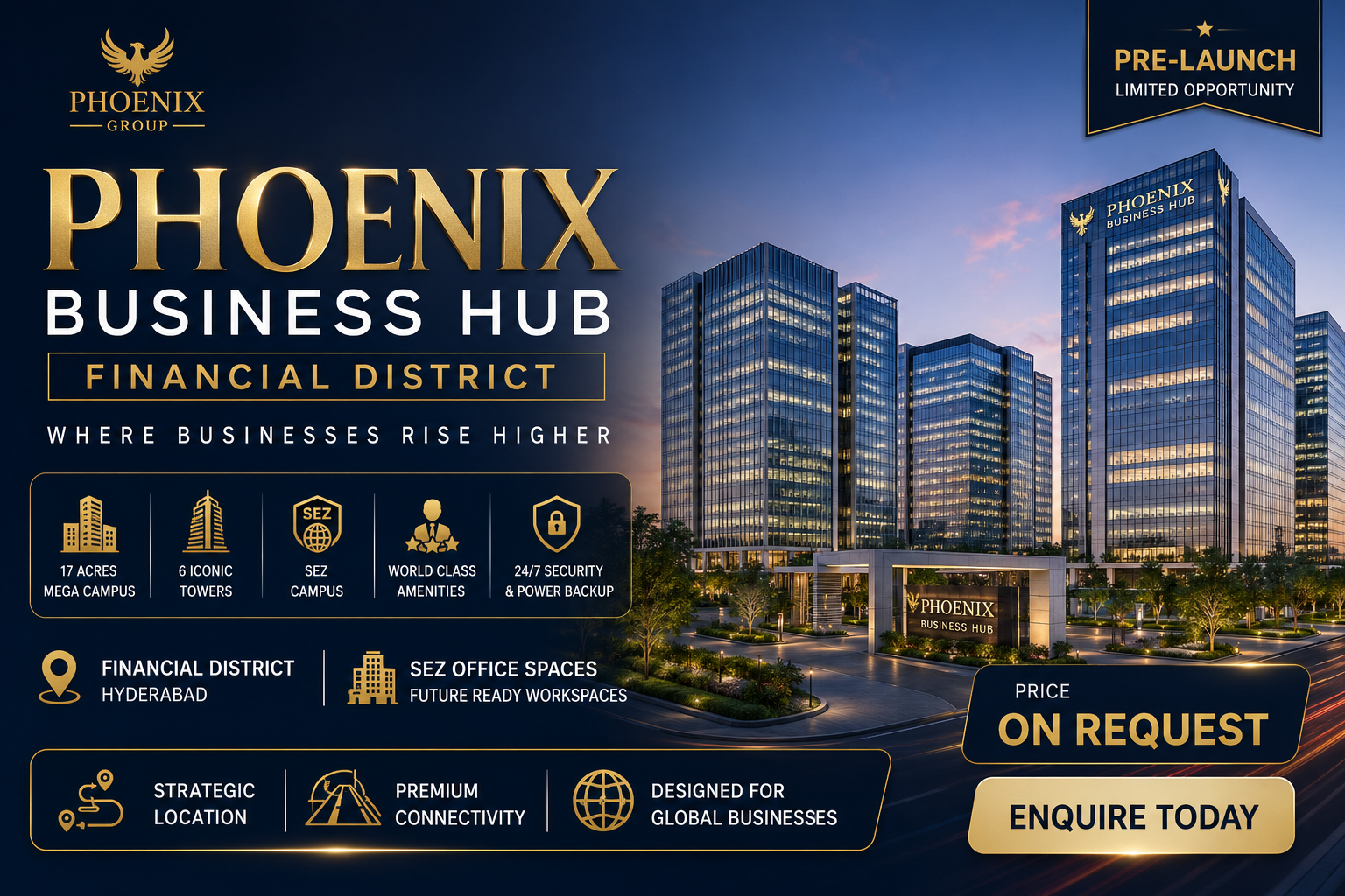 Phoenix Business Hub Financial District - SEZ Office Spaces in Hyderabad